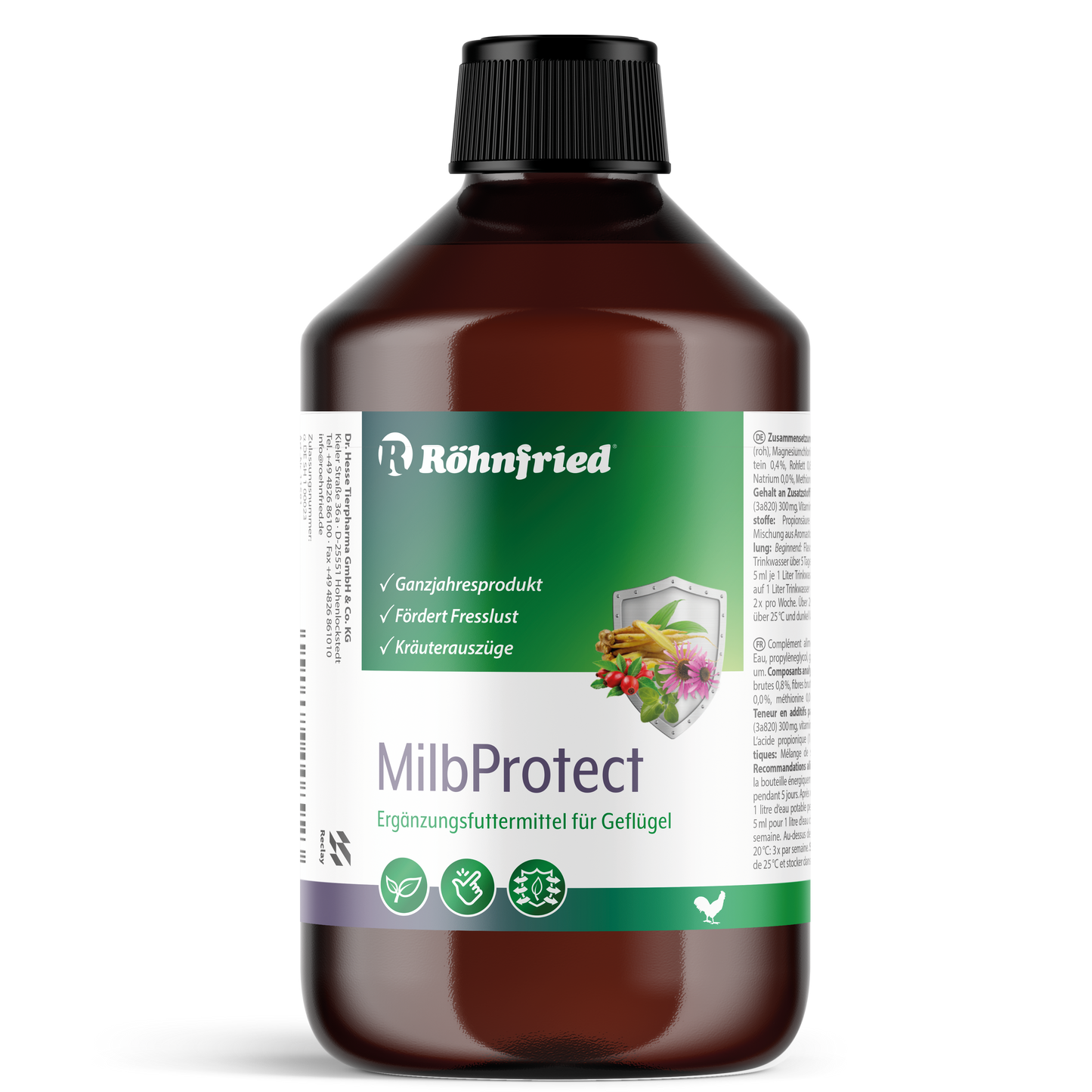 MilbProtect - 500 ml - Keep mites away naturally - for poultry, promotes appetite, herbs, year-round product