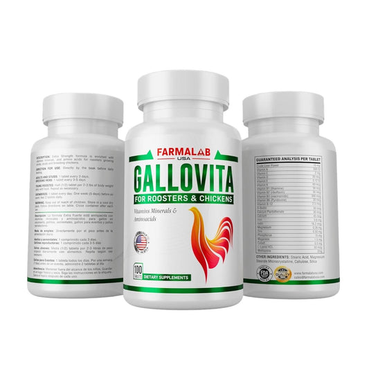 GALLOVITA para Gallos 100Tabs para gallinas gallo pollos