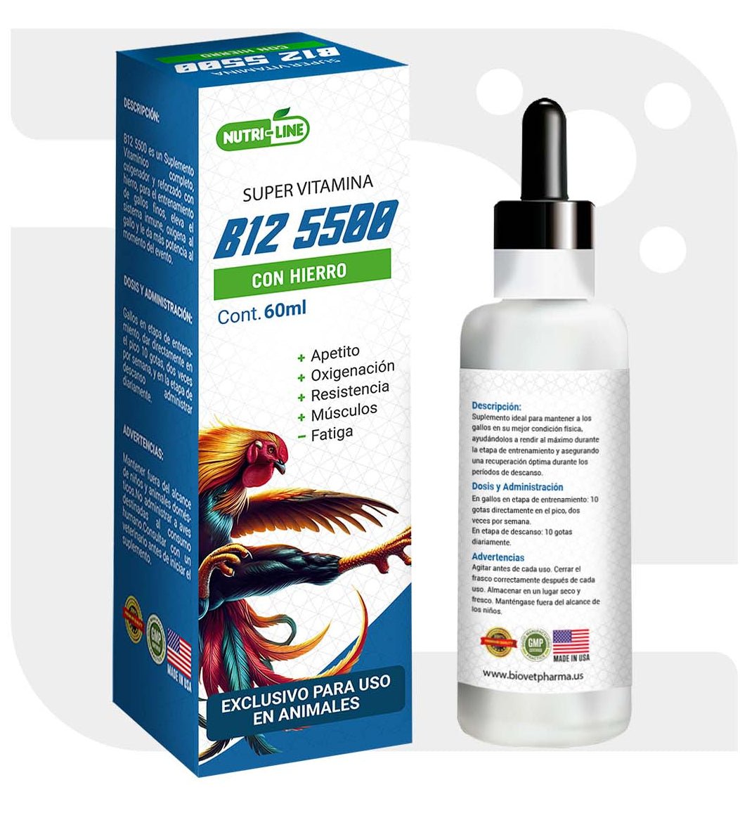 Super Vitamin B12 5500 with Iron – 60ml