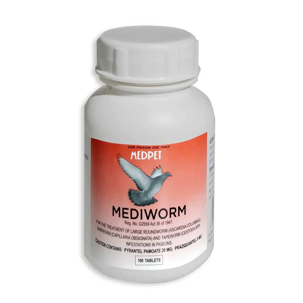 MedPet Mediworm Tablets for Pigeons 100 tab