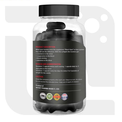 Black Viper Energizing Supplement for Roosters – 100 Capsules