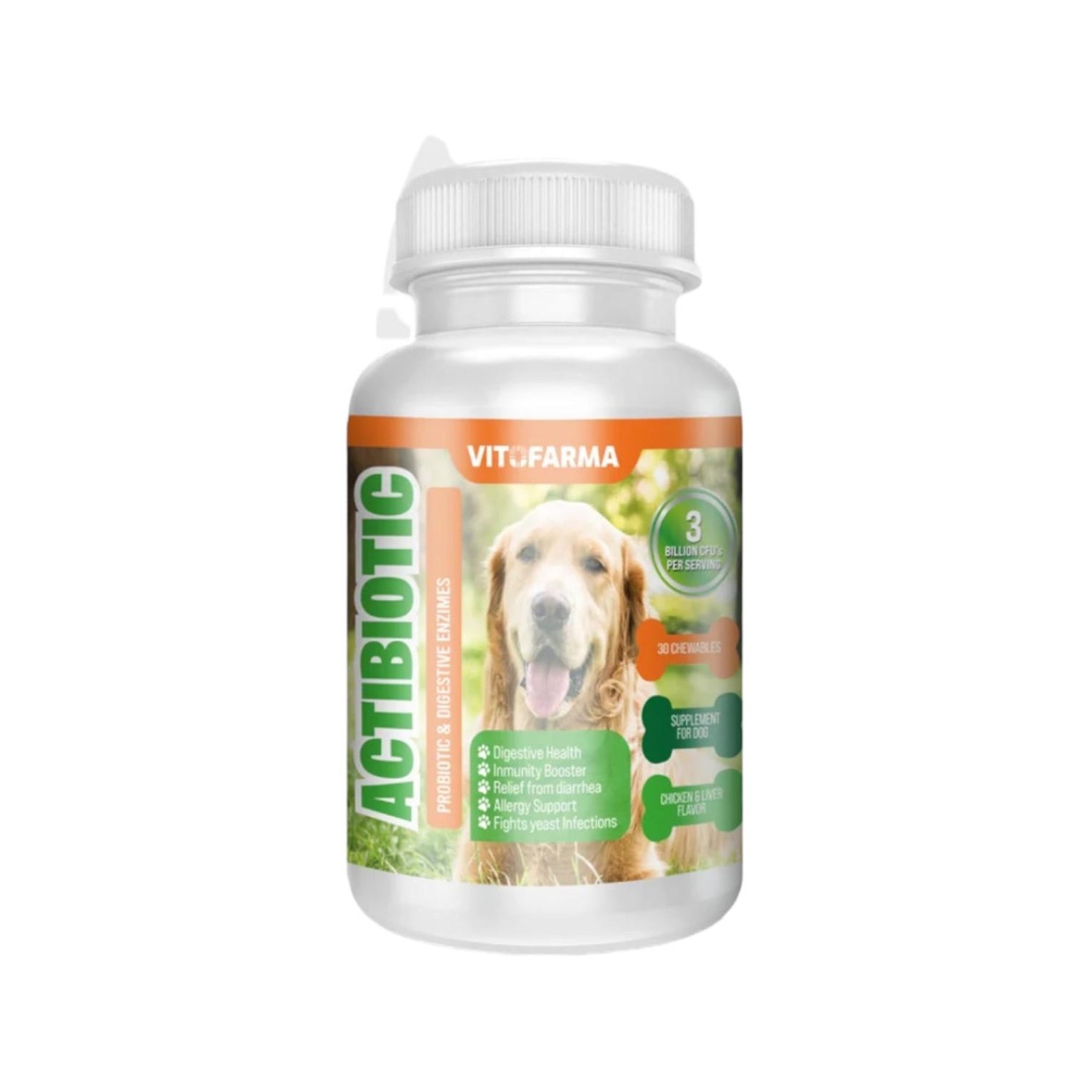 Probióticos Naturales para Perros Actibiotic