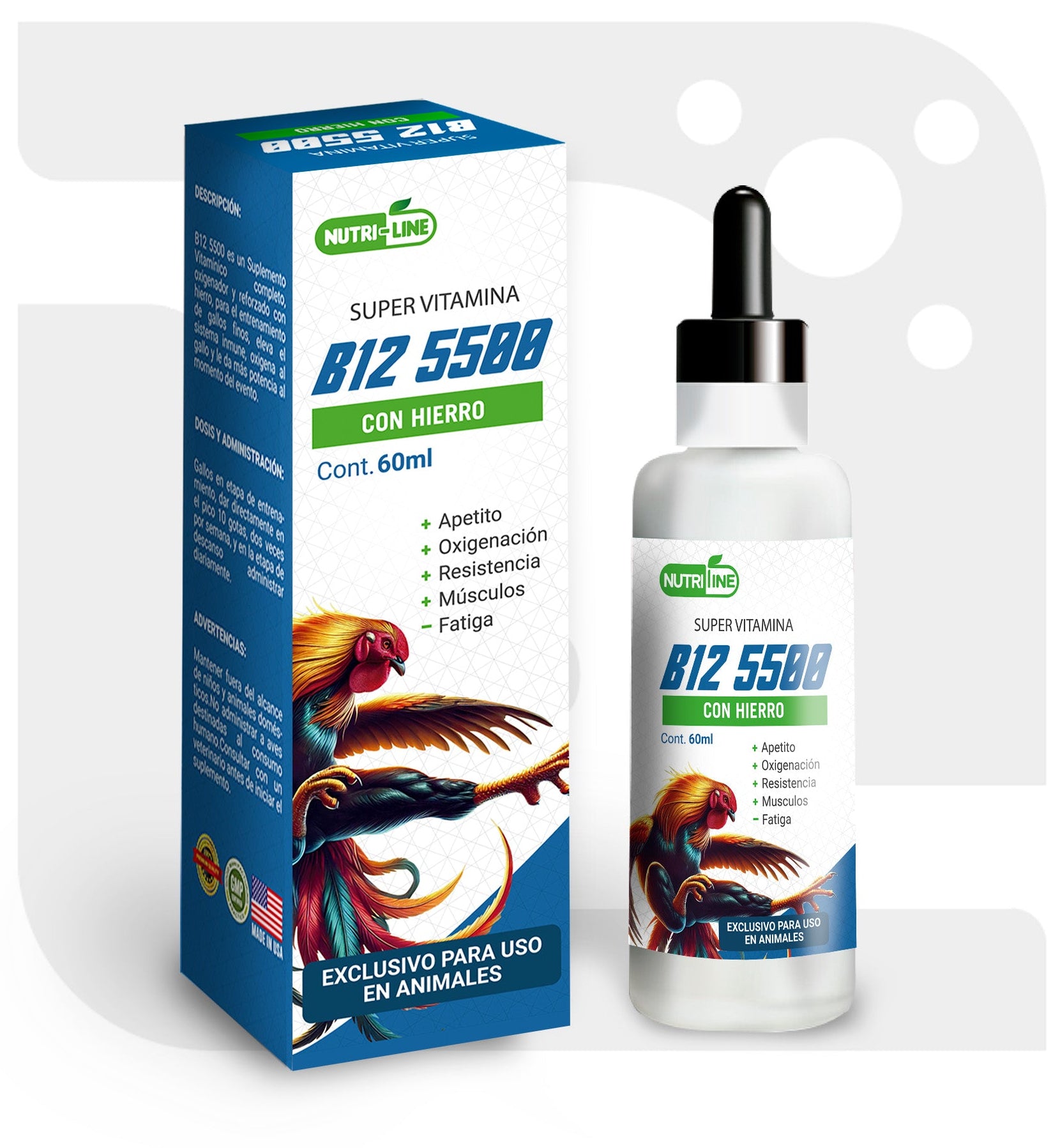 Super Vitamin B12 5500 with Iron – 60ml – Soria Pet Shop