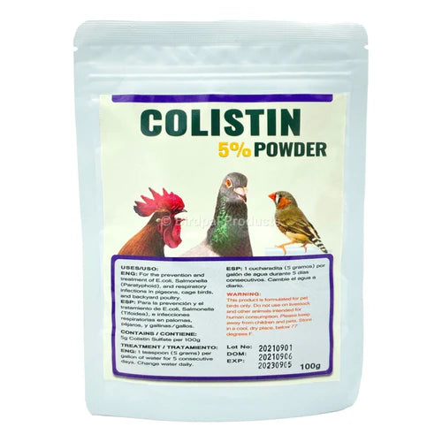 Colistin 5% Powder for Birds - 100g 