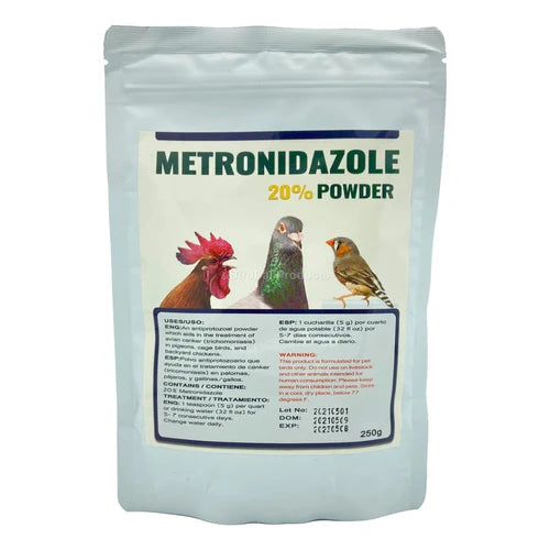 Metronidazole 20% Powder for Birds (Flagyl) - 250 g 