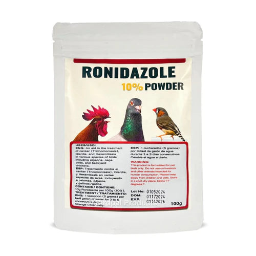 Ronidazole 10% Powder for Cage Birds, Pigeons, &amp; Backyard Chickens 